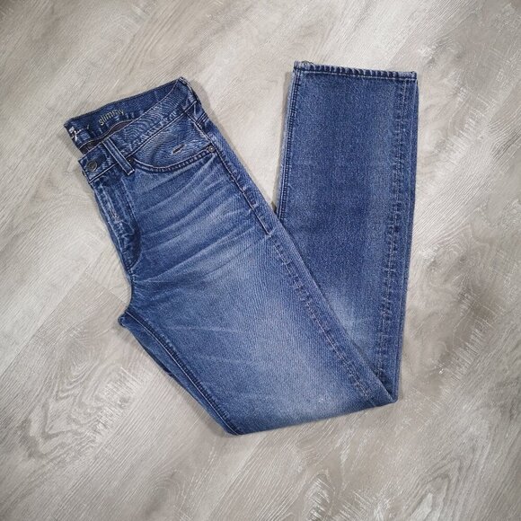 7 For All Mankind Slimmy Men's Size 30 Straight Leg Medium Wash Blue Jeans - Picture 5 of 16